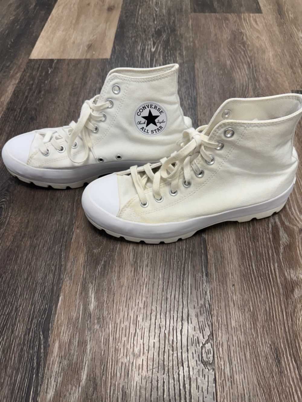 Converse High Top Sneakers - Cream/White